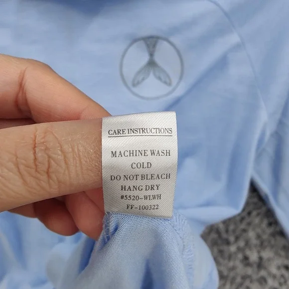 Free Fly Women Bamboo Lightweight Hoodie II Gorp Coastal S Blue UPF 20+ Mermaid - Picture 7 of 16